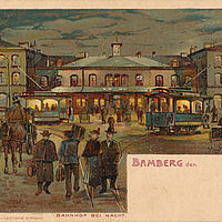 Nachtlithografie Bahnhofsplatz